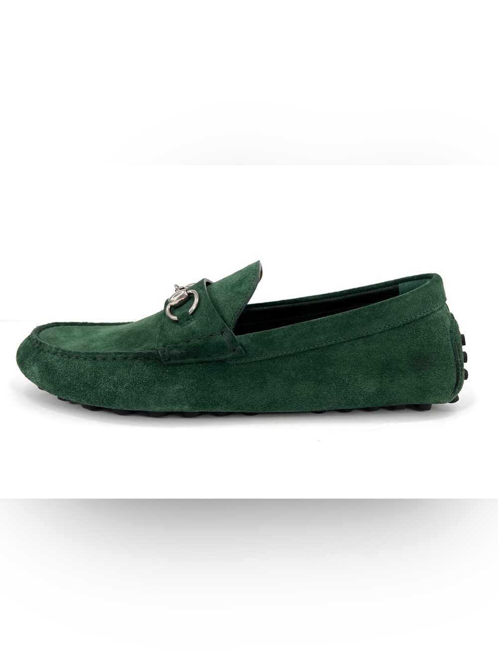 Gucci Men Byorn Horsebit Suede Driver Logo Loafers UK 9.5 - US 10 - EU 43.5 - Picture 9 of 11